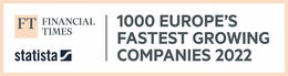 Reconocidos entre las 1.000 empresas con mayor crecimiento de Europa 2022FT FINANCIAL TIMES | statista 